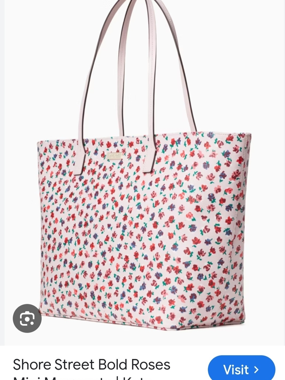 kate spade Pink Floral Shore Street Bold Roses Tote Used
